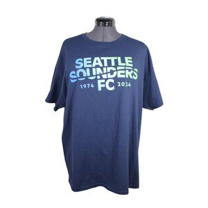Hanes men's Seattle Sounders FC crew neck short sleeve printed fan‎ t-shirt